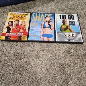 Lot of 3 workout DVD Biggest Loser, Billy Blanks and Shape
